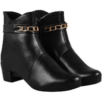Shoetopia Women's Flat Boots, 6 Uk, Black