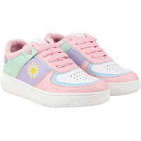 Shoetopia Women's Block Heel Sneakers Pink