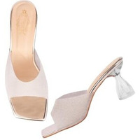 Shoetopia Women's Heeled Sandal-4 Kids Uk (Girls-Zomato-Golden)-Eu37