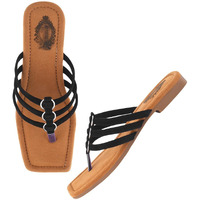 Shoetopia Stylish Solid Black Flats For Women /Eu41