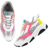 Shoetopia Smart Casual White Sneakers For Women-Eu37