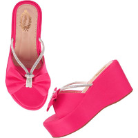 Shoetopia Women's Heeled Sandal-4 Kids Uk (Shine-Pink)-Eu37