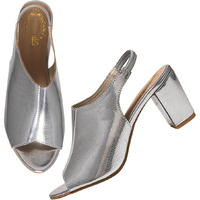 Shoetopia Women's Heel-1527 Heeled Sandal-4 Kids Uk (Heel-1527-Silver)-Eu37