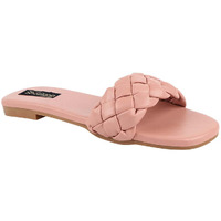 Shoetopia Women's Peach Braided Flat Slip-On Sandals  Comfortable Open-Toe Casual Slides For Summer, Beach Eu41