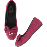 Shoetopia Stone Buckle Detailed Cherry Belly For Girls-Eu37