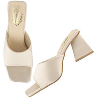 Shoetopia Stylish Solid Black Triangle Block Heels For Women & Girls /Eu36