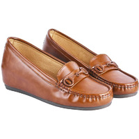 Shoetopia Women's Suede Loafers Tan