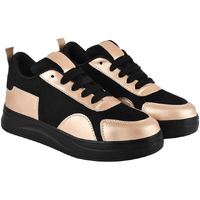Shoetopia Women's Sneakers Golden