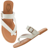 Shoetopia Stylish Side Buckle Detailed Green Flats For Women & Girls /Eu39