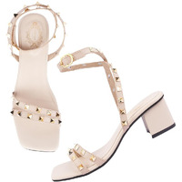Shoetopia Women's Girls-Heel-504 Heeled Sandal-7 Kids Uk (Girls-Heel-504-Cream)-Eu40