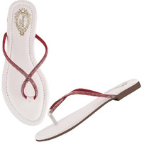 Shoetopia Women's Flat-755 White Flat Sandal-4 Kids Uk (Flat-755-White)-Eu37