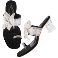 Shoetopia Women's Girls-C-1545 Heeled Sandal-6 Kids Uk (Girls-C-1545-Black)-Eu39