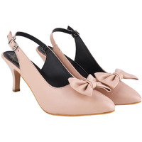 Shoetopia Pointed Toe And Bow Detailed Peach Pumps For Women & Girls /Uk3-Eu36