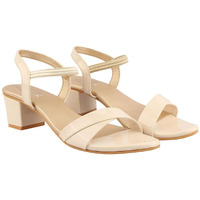 Shoetopia Girls Girls-Heel-1700 Cream Heeled Sandal - 6 Uk (Girls-Heel-1700-Cream)