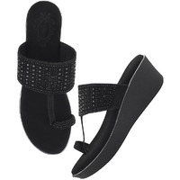 Shoetopia Black Kolhapuri For Women /Eu41