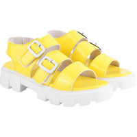 Shoetopia Smart Casual Yellow Sandals For Women & Girls /Uk3