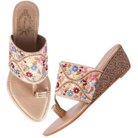 Shoetopia Women's Girls-Hm-165 Wedge Sandal-7 Kids Uk (Girls-Hm-165-Golden)-Eu40