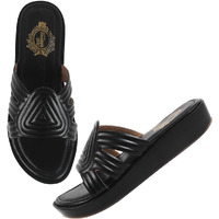 Shoetopia Women's Girls-P-19 Flat Sandal-6 Kids Uk (Girls-P-19-Black)-Eu39