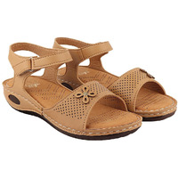 Shoetopia Comfortable Tan Heels For Women & Girls /Eu38