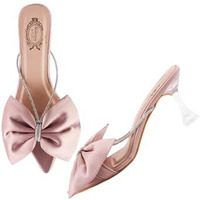 Shoetopia Stylish Western Embellished Mauve Pumps For Girls-Eu37