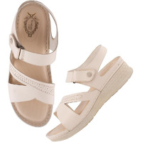 Shoetopia Comfortable Cream Doctor Sole Heels For Women /Eu42