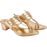 Shoetopia Girls Kh-5555 Golden Heeled Sandal - 8 Uk (Girls-Kh-5555-Golden)