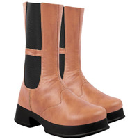 Shoetopia Smart Casual Tan Long Boots For Women & Girls /Eu37