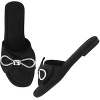 Shoetopia Women's Gf-16 Flat Sandal-9 Kids Uk (Gf-16-Black)-Eu42