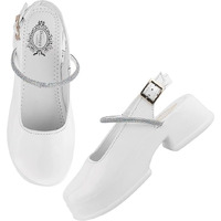 Shoetopia Round Toe White Pumps Bellies For Women & Girls-Eu36