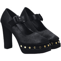 Shoetopia Stylish Studded Black Block Heeled Pumps For Women & Girls /Eu37