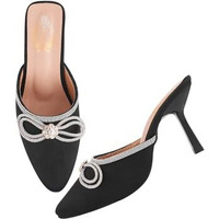Shoetopia Women's Heeled Sandal-5 Kids Uk (Girls-Alfa-Black)-Eu38