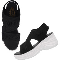Shoetopia Women's Sandal-8 Kids Uk (Girls-Milton-Black)-Eu41
