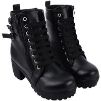 Shoetopia Girls Bt-Joy Black Ankle Boot - 4 Uk (Girls-Bt-Joy-Black)