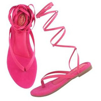 Shoetopia Women's X-2 Flat Sandal-8 Kids Uk (X-2-Pink)-Eu41