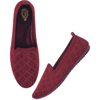 Shoetopia Comfortable Stylish Maroon Ballerinas For Women & Girls /Eu40