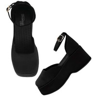 Shoetopia Stylish Black Chic Pumps For Girls-Eu41