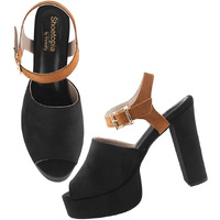 Shoetopia Women's Heeled Sandal-6 Kids Uk (Girls-Book-Black)-Eu39