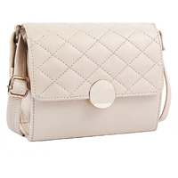 Adisa Women's Girls Quilted Round Gold Sling Bag (Sl5149-Cre)