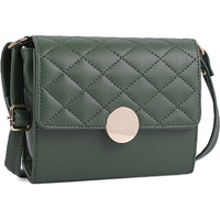 Adisa Women's Girls Quilted Round Gold Sling Bag (Sl5149-D.Grn)