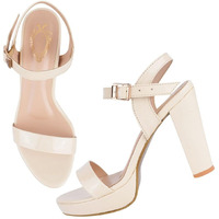 Shoetopia Women's Girls-Heel-1805 Heeled Sandal-4 Kids Uk (Girls-Heel-1805-Cream)-Eu37