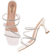 Shoetopia White Ethnic Heels /Eu37