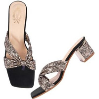 Shoetopia Women's Heeled Sandal-3 Kids Uk (Neha-Black)-Eu36
