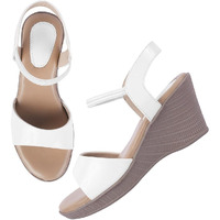 Shoetopia Women's Wedge Sandal-7 Kids Uk (Girls-Charger-White)-Eu40
