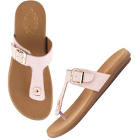 Shoetopia Solid Peach Flats For Women /Eu36