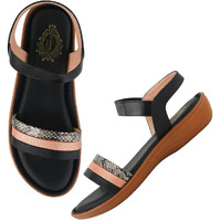 Shoetopia Women's Snd-4343 Heeled Sandal-9 Kids Uk (Snd-4343-Black)-Eu42