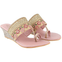 Shoetopia Girls Hm-118 Pink Wedge Sandal - 6 Uk (Girls-Hm-118-Pink)