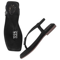 Shoetopia Women's Girls-Snd-131 Flat Sandal-5 Kids Uk (Girls-Snd-131-Black)-Eu38