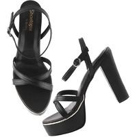 Shoetopia Women's Heeled Sandal-5 Kids Uk (Girls-Fast-Black)-Eu38