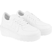 Shoetopia Women's Platform Heel Sneakers White, 5