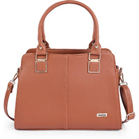 Adisa Gold Square Handbag Shoulder Bag For Women And Girls With Sling Belt (Ad4081-Tan)